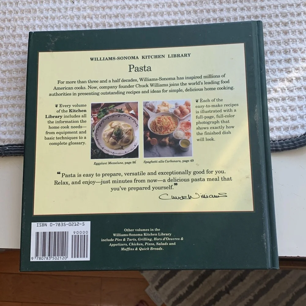 Williams Sonoma Kitchen Library Pasta Cookbook